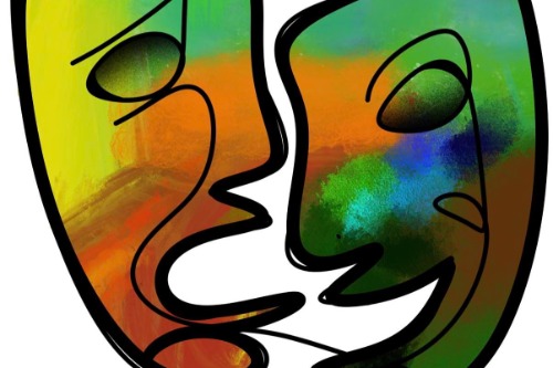 twee theater gezichten