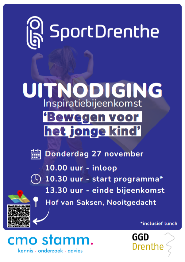 uitnodiging inspiratiebijeenkomst bewegen voor het jonge kind